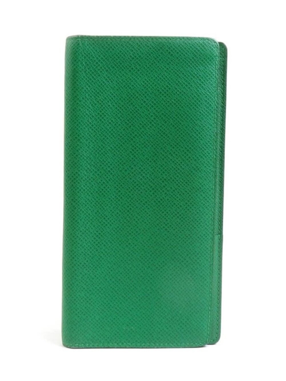 LOUIS VUITTON Taiga Bifold Long Wallet Green Leather